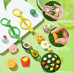 16Pcs 16 Styles Food Grade Eco-Friendly Silicone Focal Beads&nbsp;SIL-CJ0001-27