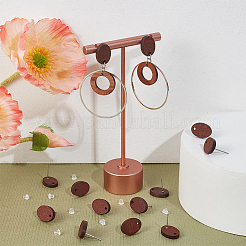 30Pcs Oval Wood Stud Earring Findings&nbsp;WOOD-UN0001-06