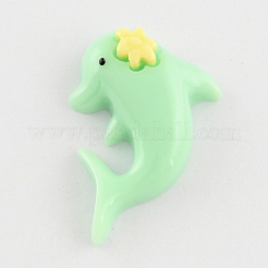 Scrapbook Embellishments Flatback Cute Dolphin Plastic Resin Cabochons&nbsp;CRES-Q130-M