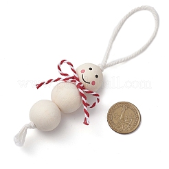 Christmas Wood Beads Pendant Decorations&nbsp;HJEW-TA00291