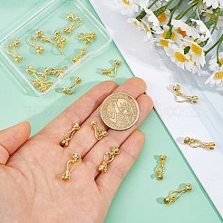 20Pcs 2 Styles Brass Bead Tips&nbsp;KK-HS0002-12