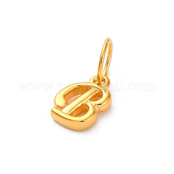 925 Sterling Silver Letter Charms with Jump Rings&nbsp;LS-STER-R008-01G-B