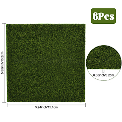 6Pcs Square Cloth Artificial Moss&nbsp;DJEW-SP0001-23