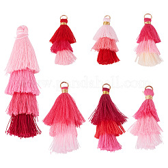 14Pcs 7 Colors Polyester Tassel Pendants&nbsp;FIND-TA0009-44