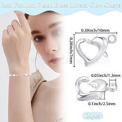 20Pcs Brass Lobster Claw Clasps&nbsp;KK-BBC0022-44P