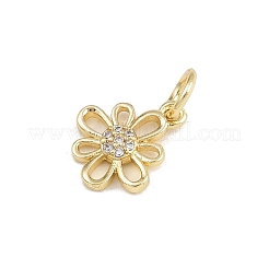 Brass Micro Pave Cubic Zirconia Pendants&nbsp;KK-A269-03B-G