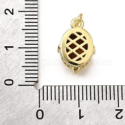 Brass Glass Charms&nbsp;KK-V011-34G