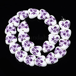 Handmade Porcelain Ceramic Beads Strands&nbsp;PORC-S502-041F