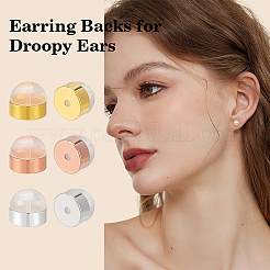 30Pcs 3 Colors Brass Ear Nuts&nbsp;KK-ME0003-62