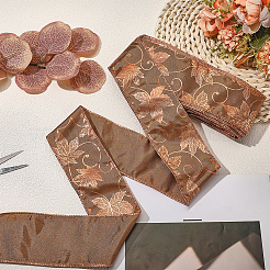 Maple Leaf Pattern Polyester Ribbon&nbsp;OCOR-GF0005-35
