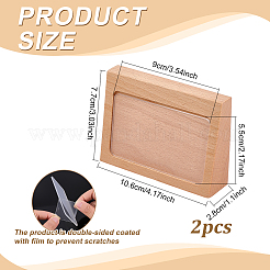 Wood with Acrylic Slant Back Display Pedestals&nbsp;AJEW-WH0609-640