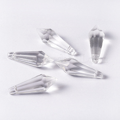 Faceted Glass Pendants&nbsp;GD14x37mmC01