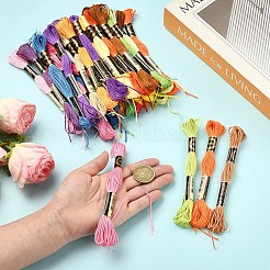 6Bundles 6 Colors Polyester Embroidery Floss&nbsp;OCOR-YW0001-24E
