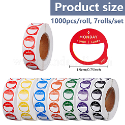 7 Rolls Paper Stickers&nbsp;STIC-WH0003-40B