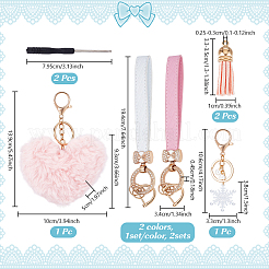 1Pc Plush Heart Polyester Keychains&nbsp;AJEW-NB0008-80