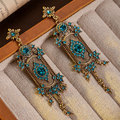 Alloy with Cubic Zirconia Dangle Earrings&nbsp;FS-WGE4649-01