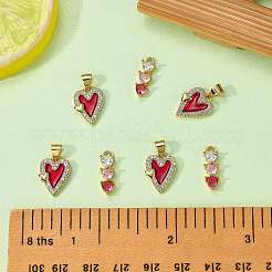 5Pcs Brass Micro Pave Cubic Zirconia Charms&nbsp;KK-SZ0007-56
