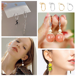 40Pcs 4 Style Brass Leverback Earring Findings&nbsp;KK-DC0002-15