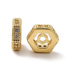 Rack Plating Brass Micro Pave Cubic Zirconia Beads&nbsp;KK-C010-17