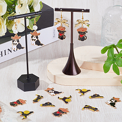 20Pcs 5 Style Light Gold Plated Alloy Enamel Pendants Sets&nbsp;ENAM-SC0004-65
