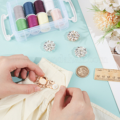 4Pcs 2 Colors Alloy Rhinestone Cufflinks&nbsp;DIY-NB0013-78