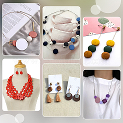 150Pcs 15 Colors Painted Natural Wood Beads&nbsp;WOOD-PH0003-36