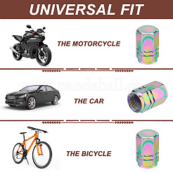 Aluminium Alloy Hexagon Head Tire Valve Caps&nbsp;AJEW-WH0329-19