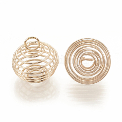 Hollow Lantern Iron Wire Bead Cage Pendants&nbsp;LS-X-IFIN-N001-02KC