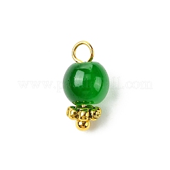 200Pcs Imitation Jade Round Glass Beads Charms&nbsp;FIND-HY0001-25