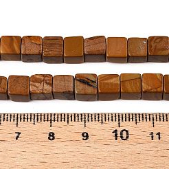 Natural Wood Lace Stone Wooden Jasper Beads Strands&nbsp;G-T139-6x6-03B