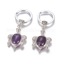 Natural/Synthetic Mixed Stone Keychain&nbsp;KEYC-P040-G