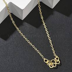 2MM Brass Cable Chain Necklaces&nbsp;NJEW-G183-03G-02