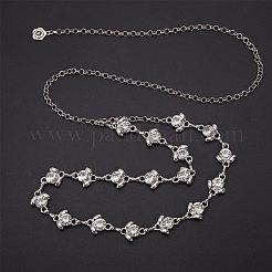 Alloy Flower Link Chain Waist Chains&nbsp;FIND-WH0421-95P