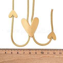 304 Stainless Steel Heart Y Necklaces&nbsp;NJEW-R026-30G