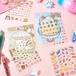 PET Plastic Picture Stickers&nbsp;DIY-TA0015-80G