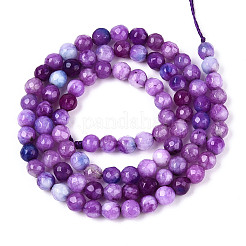 Dyed Natural White Jade Beads Strands&nbsp;X-G-T139-4mm-60-11