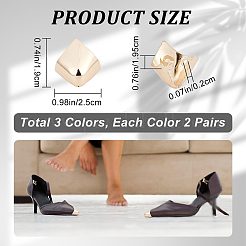 6Pcs 3 Colors Iron Toe Cap Covers&nbsp;FIND-GF0003-87