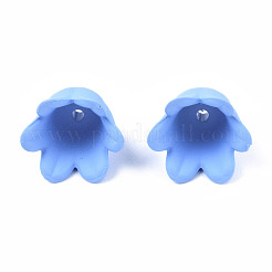 Rubberized Style Opaque Acrylic Bead Caps&nbsp;ACRP-T010-01A