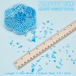 105G 7 Styles Frosted Opaque Glass Seed Beads Set&nbsp;SEED-GO0001-11C