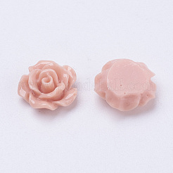 Mixed Opaque Resin Flower Cabochons&nbsp;X-CRES-B342-M