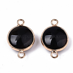 Natural Black Agate Links Connectors&nbsp;G-N326-85A