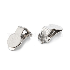 Tarnish Resistant 304 Stainless Steel Clip-on Earring Finding&nbsp;X-STAS-G250-03P