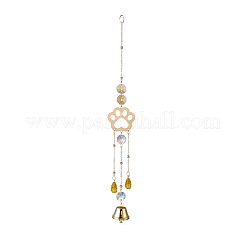 Faceted Glass Teardrop & Octagon Hanging Suncatcher&nbsp;HJEW-I010-02B