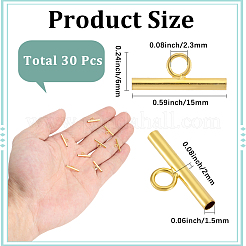 30Pcs Steel Tube Bead&nbsp;FIND-SC0019-09