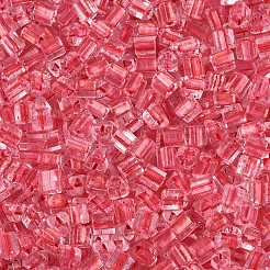Transparent Inside Colours Glass Seed Beads&nbsp;SEED-T007-13E