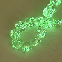 Handmade Luminous Transparent Lampwork Beads Strands&nbsp;LAMP-T017-04A