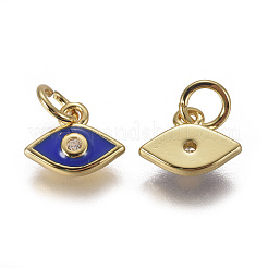 Brass Micro Pave Cubic Zirconia Pendants&nbsp;ZIRC-I026-04G