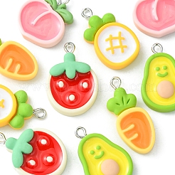 10Pcs 5 Styles Opaque Resin Pendants&nbsp;RESI-FS0001-52