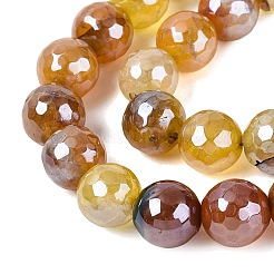 Electroplate Natural Agate Beads Strands&nbsp;G-T131-54M