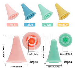60Pcs 2 Style Synthetic Rubber Knitting Needle Point Protectors&nbsp;FIND-GL0001-53